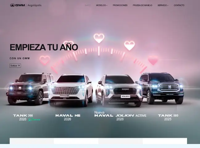Paginas Web - Sitio Web GWM Angelopolis