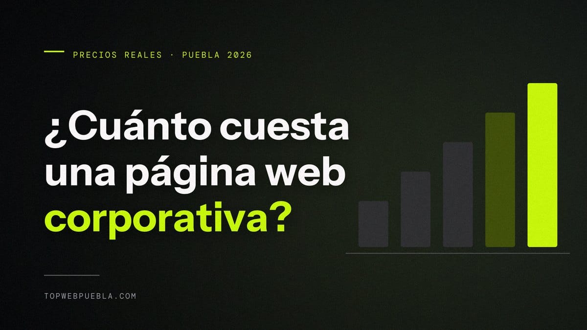 ¿Cuánto cuesta una página web corporativa en Puebla en 2026?